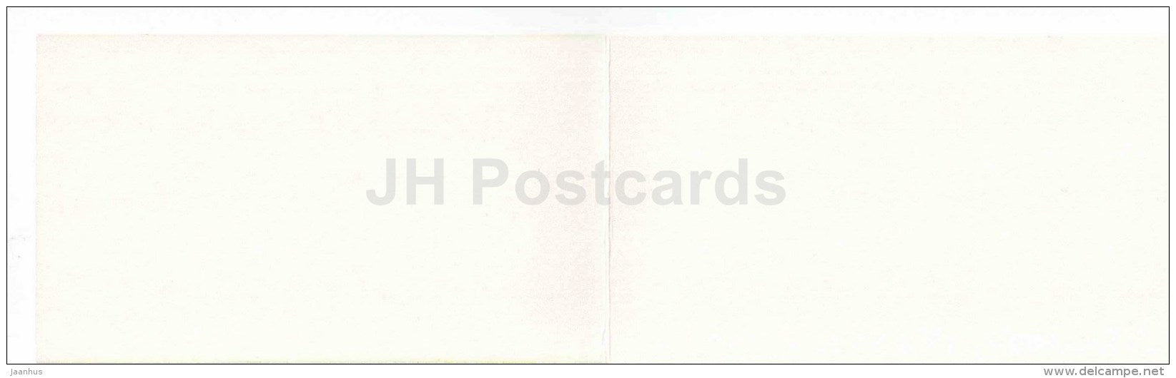 New Year mini greeting card by V. Gorelov - fir tree - cones - 1989 - Russia USSR - unused - JH Postcards