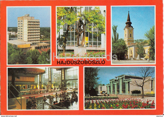 Hajduszoboszlo - church - hotel - pool - 1988 - Hungary - used - JH Postcards
