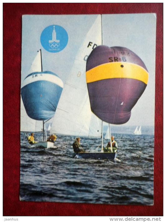 International Flying Dutchman class - sailing boat - 1980 - Estonia USSR - used - JH Postcards