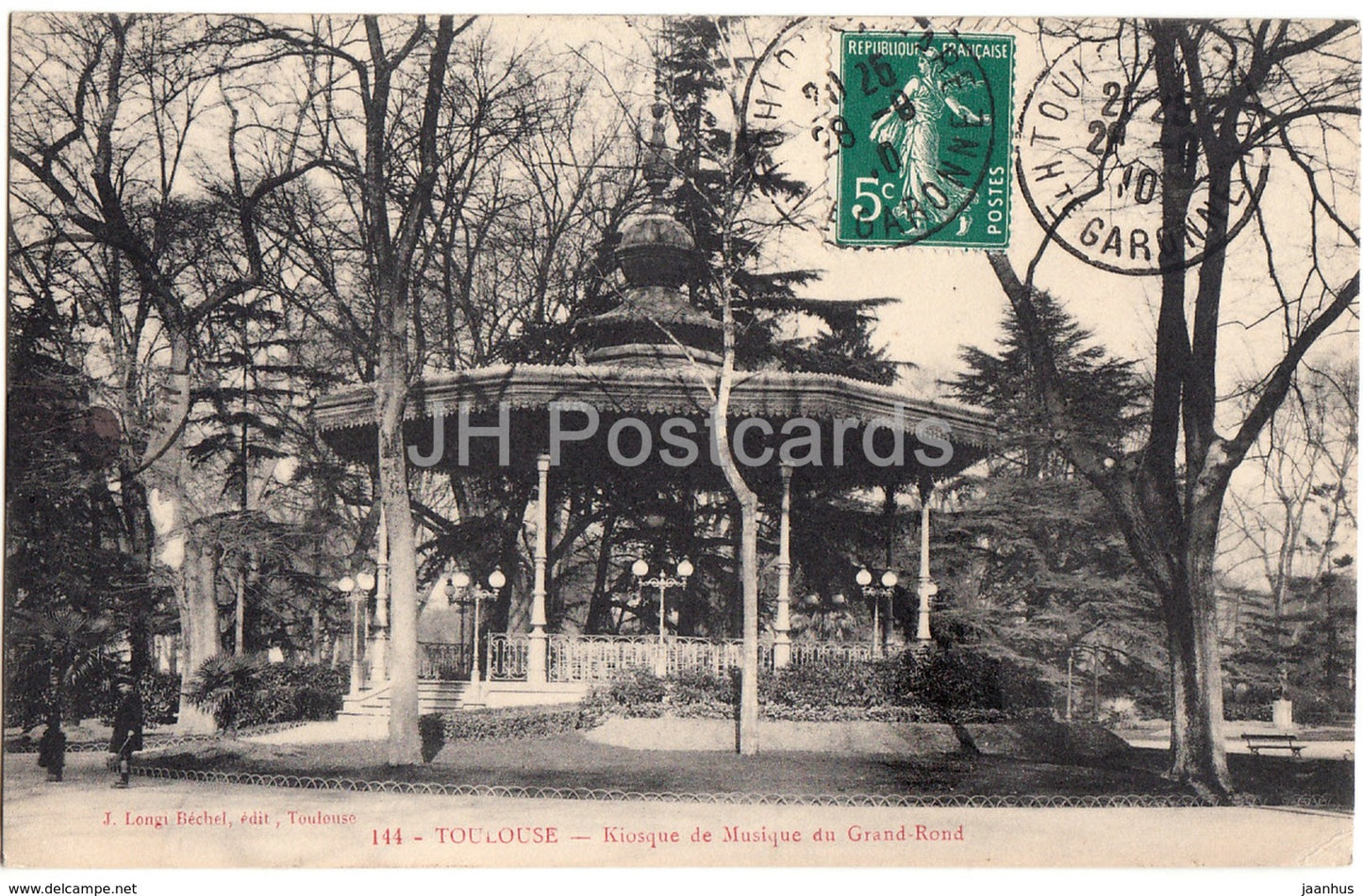 Toulouse - Kiosque de Musique du Grand Rond - 144 - 1910 - old postcard - France - used - JH Postcards