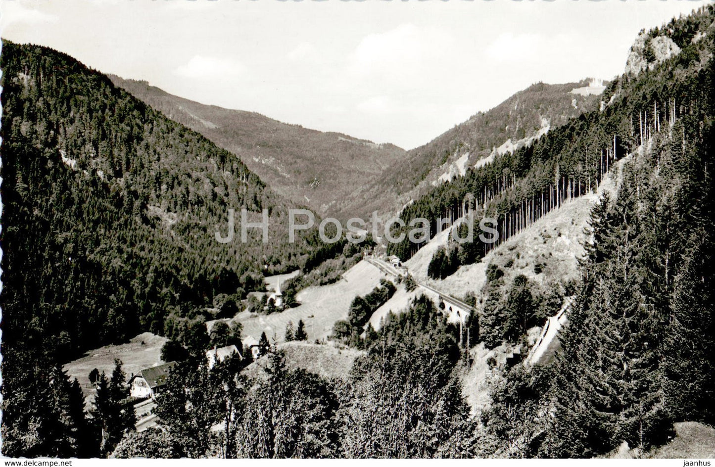 Hollental - Schwarzwald - old postcard - 1958 - Germany - used - JH Postcards