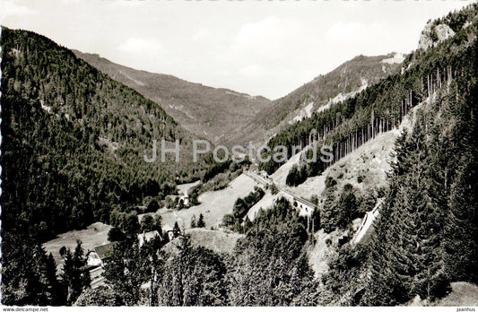Hollental - Schwarzwald - old postcard - 1958 - Germany - used - JH Postcards