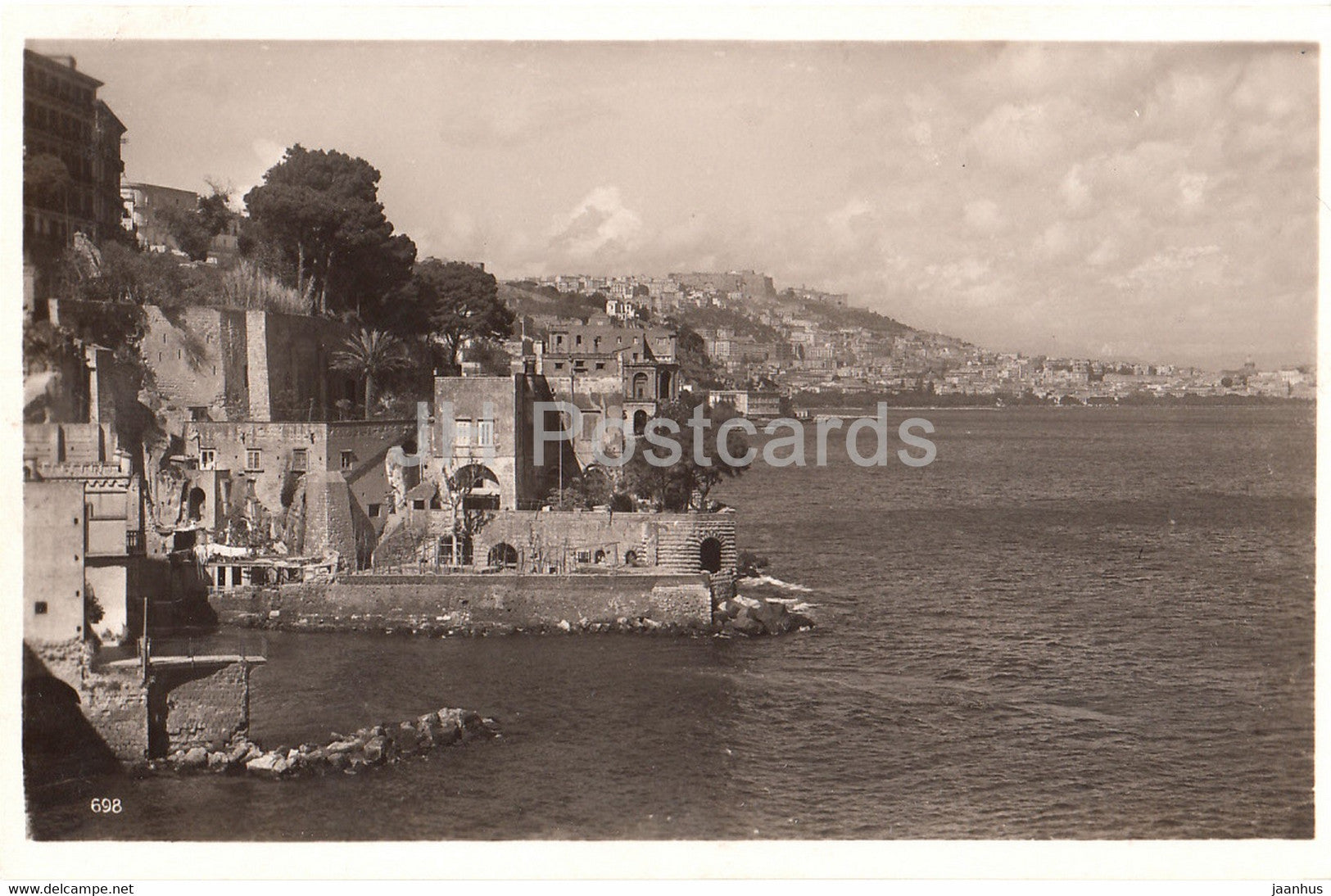 Golfo fi Napoli - Bay of Naples - 698 - old postcard - Italy - unused - JH Postcards