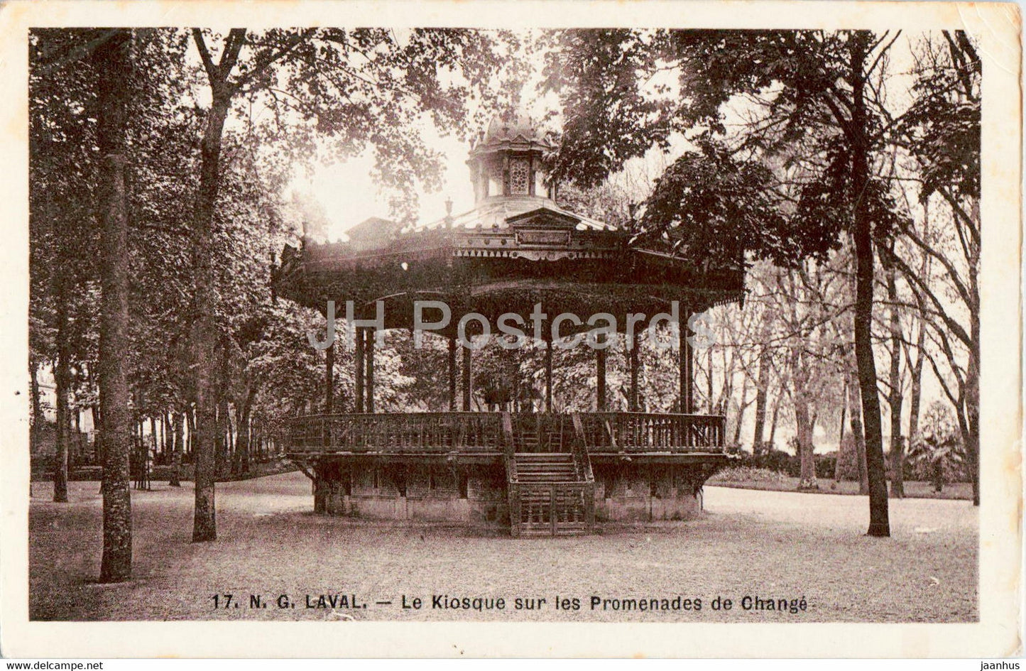 Laval - Le Kiosque sur les Promenades de Change - 17 - old postcard - 1908 - France - used - JH Postcards