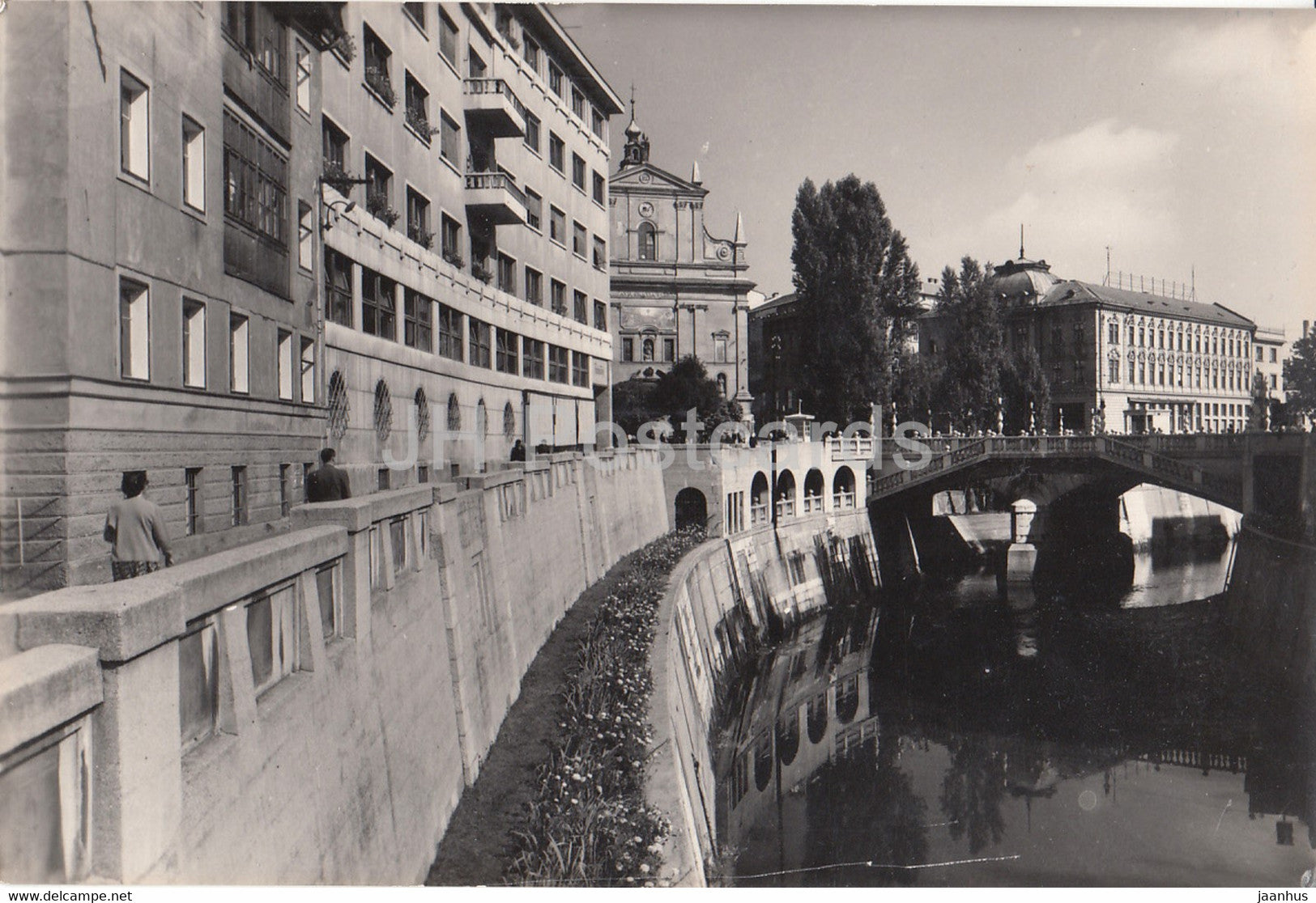 Ljubljana - City view - river - 2506 - 1960 - Yugoslavia - Slovenia - used - JH Postcards