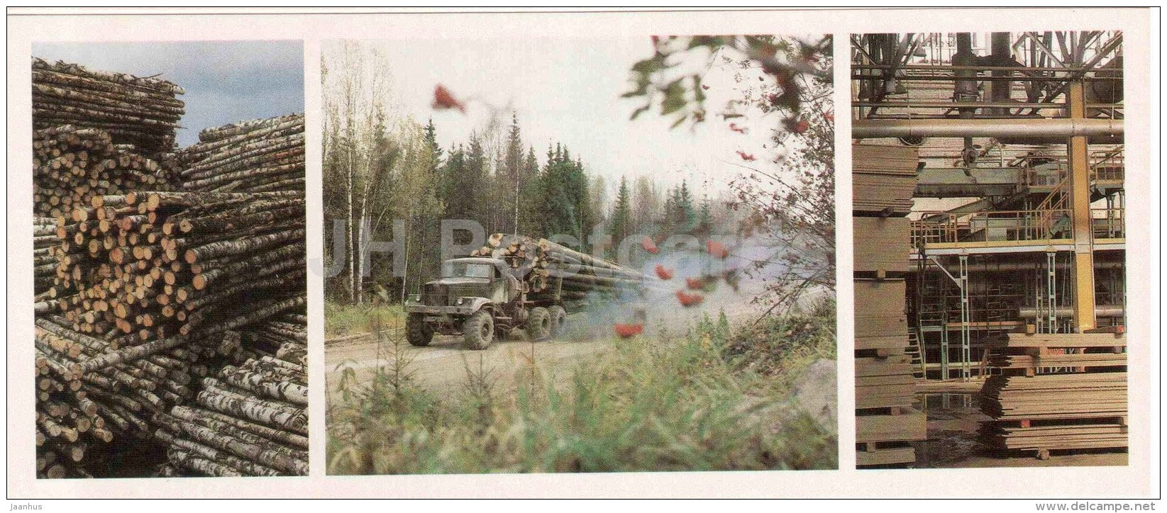 Belozersky forest industry - wood industry - Vologda Region - 1987 - Russia USSR - unused - JH Postcards