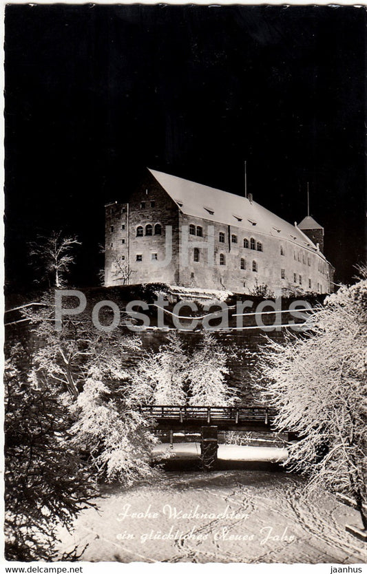Nurnberg - Burg - Frohe Weihnachten ein gluckliches Neues Jahr - castle - old postcard - Germany - unused - JH Postcards