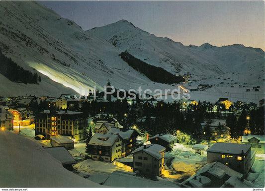 Winterabend in Andermatt - Blick gegen Hospental - 4342 - Switzerland - unused - JH Postcards