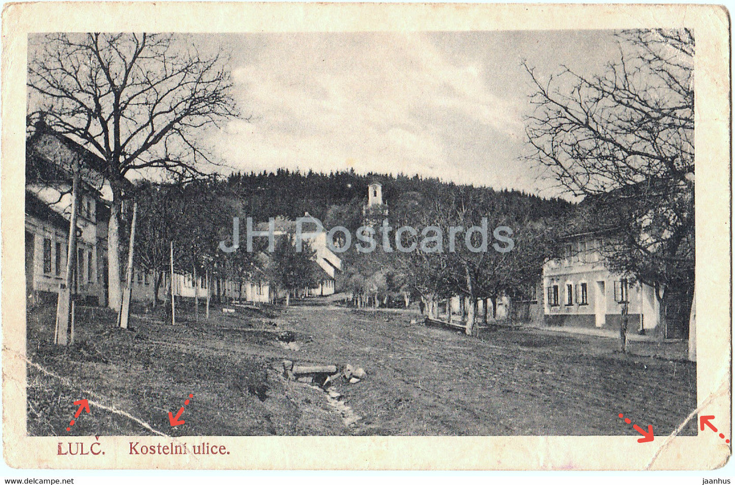 Lulc - Kostelni ulice - old postcard - Czech Republic - used - JH Postcards