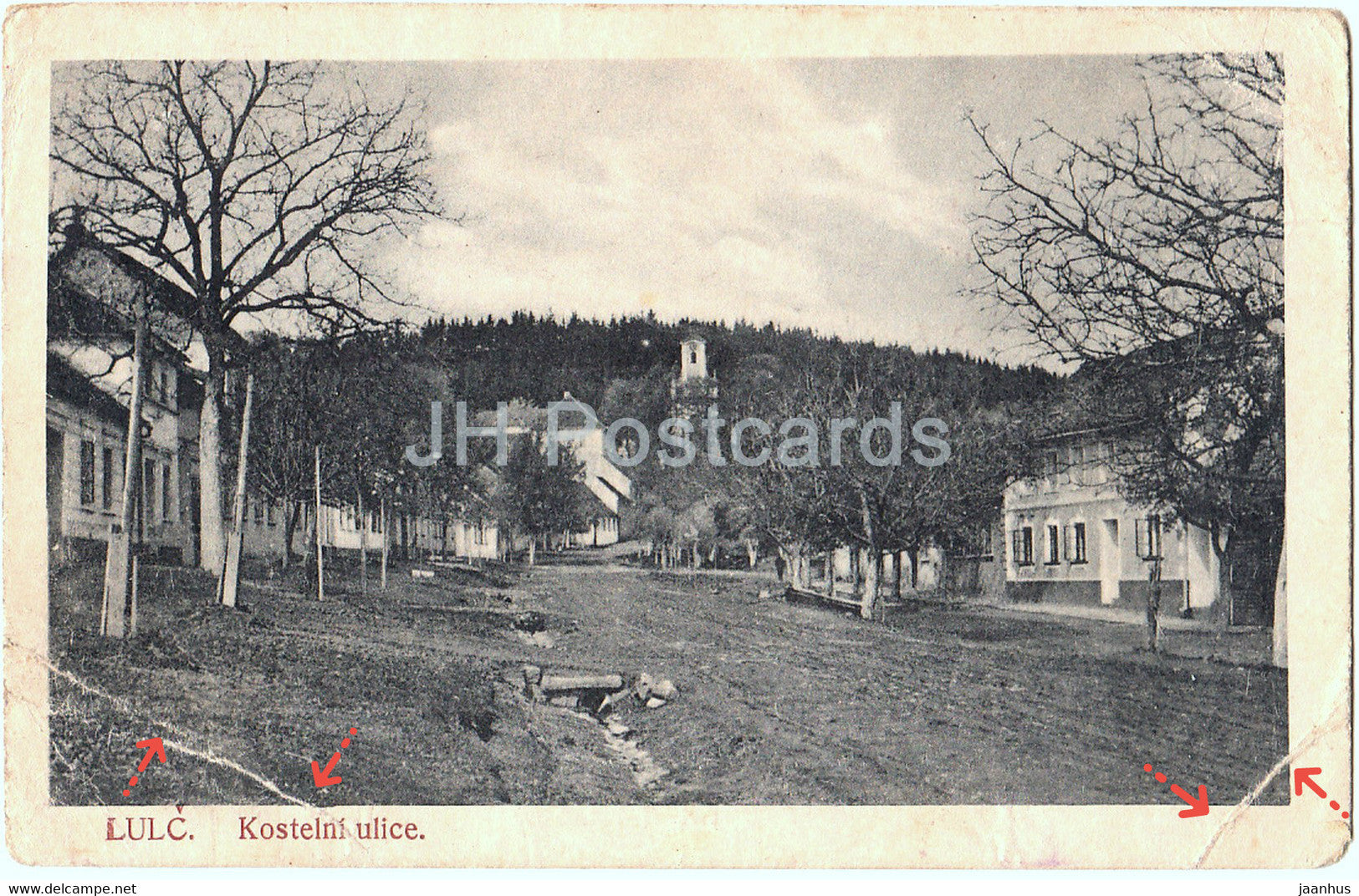 Lulc - Kostelni ulice - old postcard - Czech Republic - used - JH Postcards