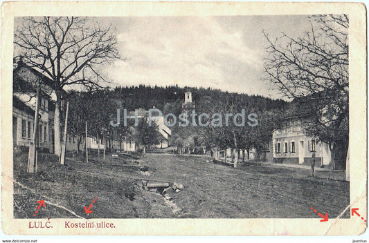 Lulc - Kostelni ulice - old postcard - Czech Republic - used - JH Postcards