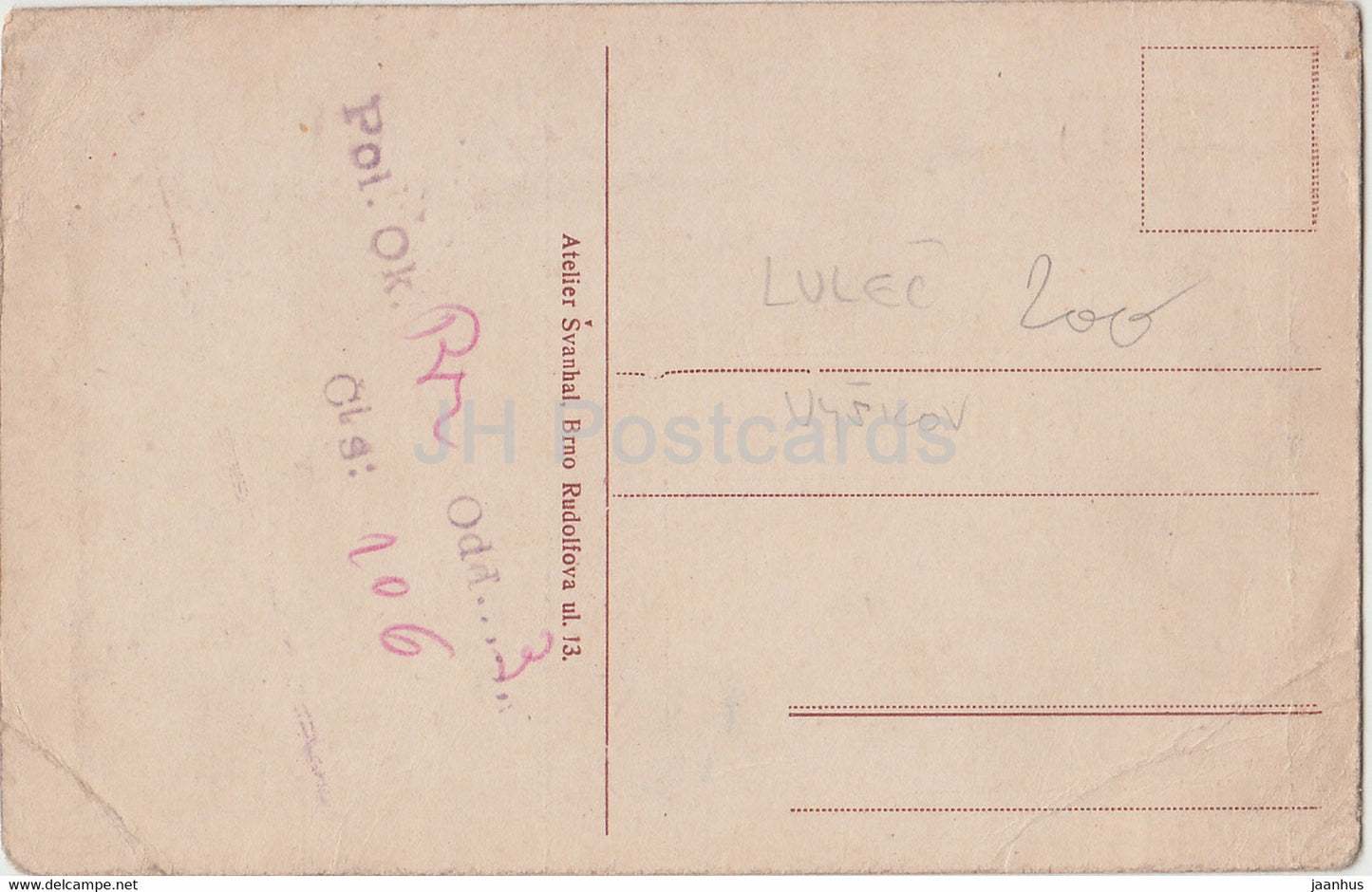 Lulc - Kostelni ulice - old postcard - Czech Republic - used