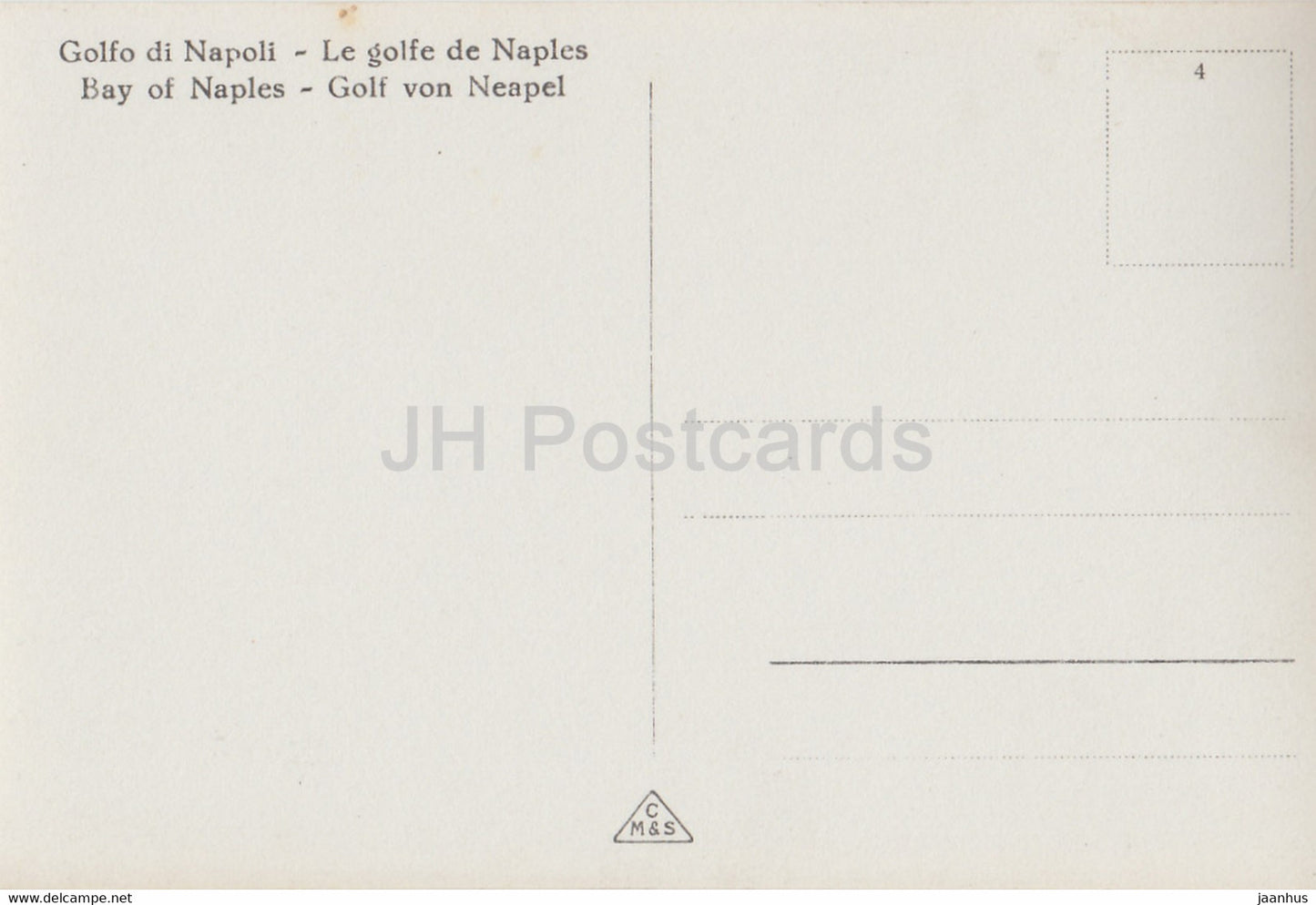 Golfo fi Napoli - Bay of Naples - 698 - old postcard - Italy - unused