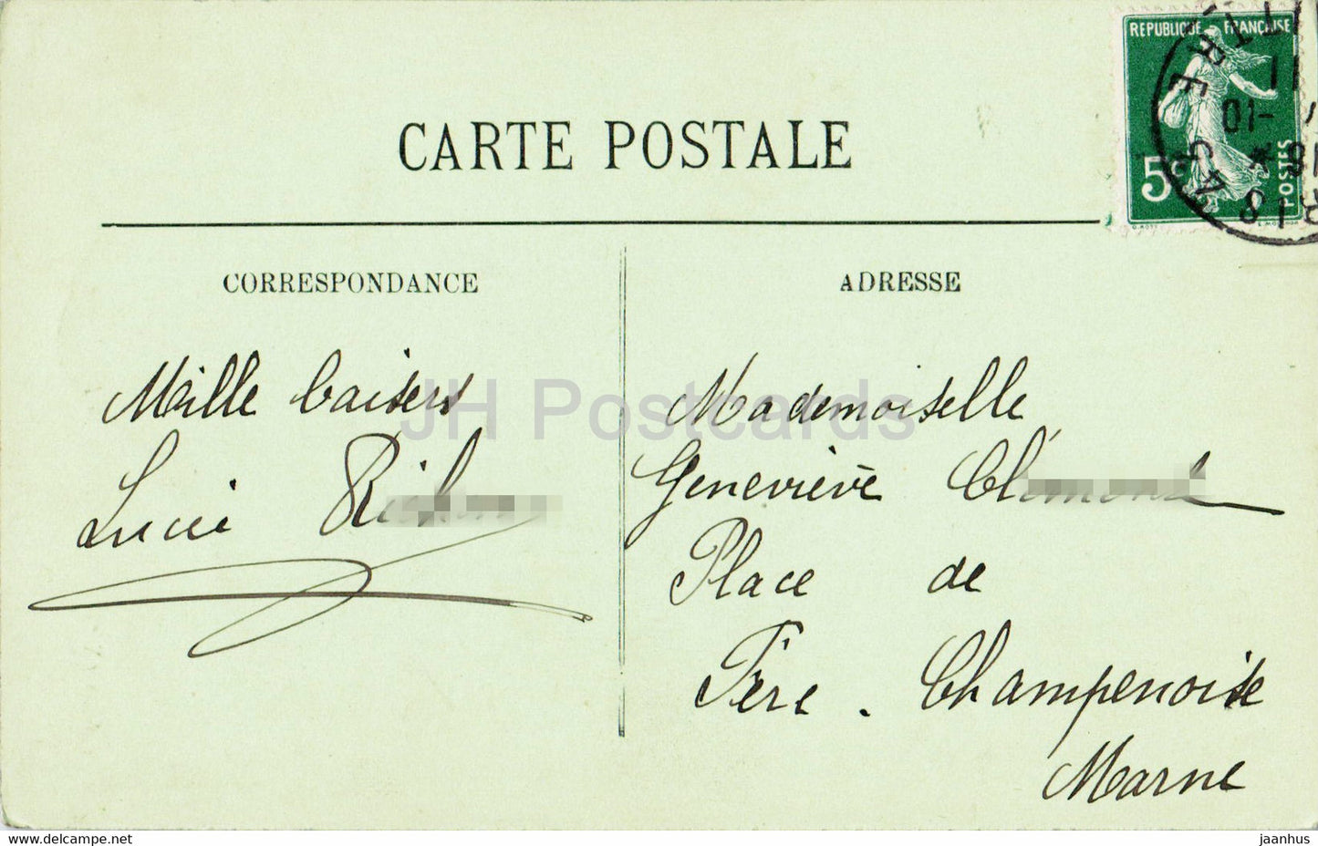 Paris - Statue de la Republique - 96 - old postcard - France - used