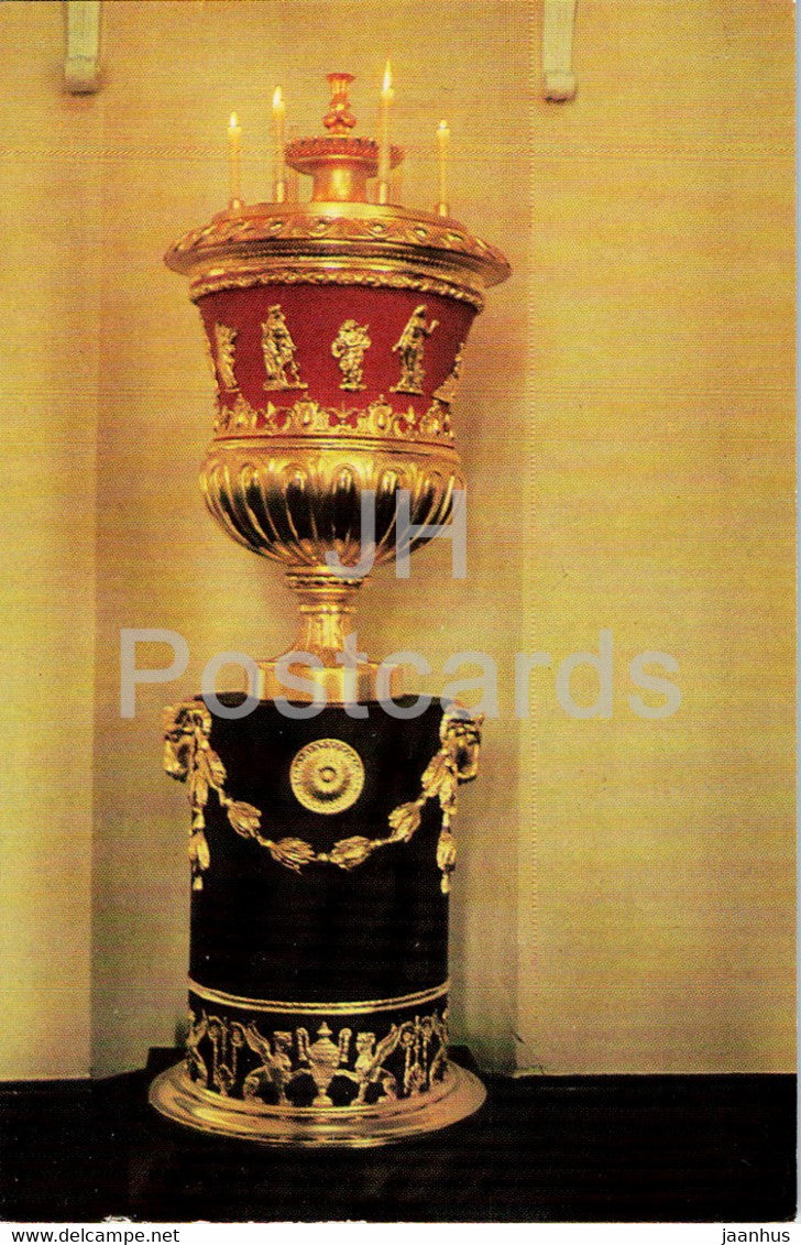 Ostankino - Carved Golden Vase - 1969 - Russia USSR - unused - JH Postcards