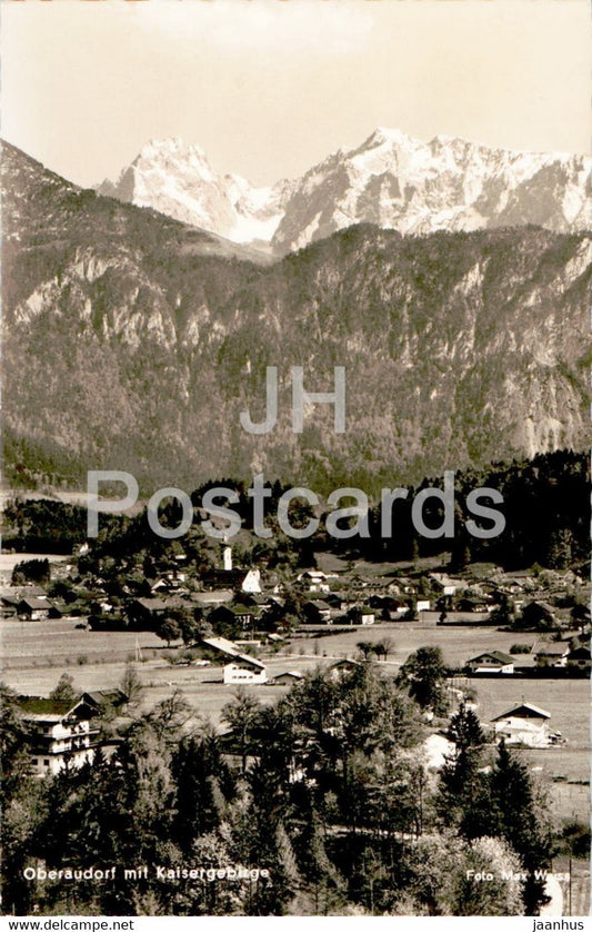 Oberaudorf mit Kaisergebirge - old postcard - 1954 - Germany - used - JH Postcards