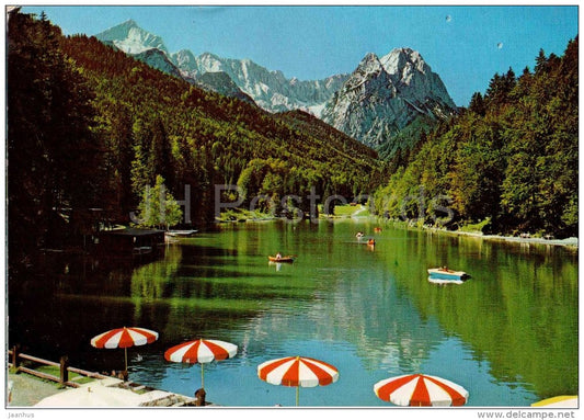Garmisch-Partenkirchen - Riessersee 800 m - Germany - 1985 gelaufen - JH Postcards
