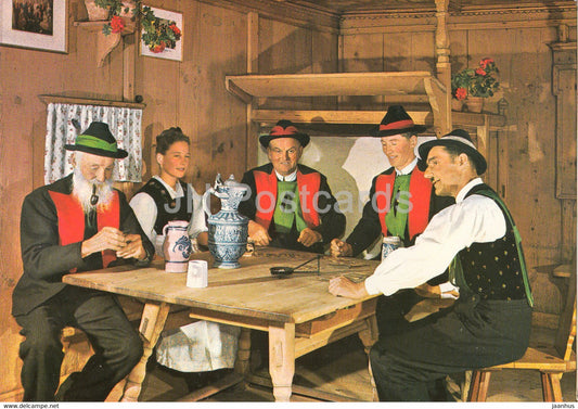 Merano Meran - Sudtiroler Bauern am Sonntag zuhause - Italian folk costumes - Italy - Italia - unused - JH Postcards
