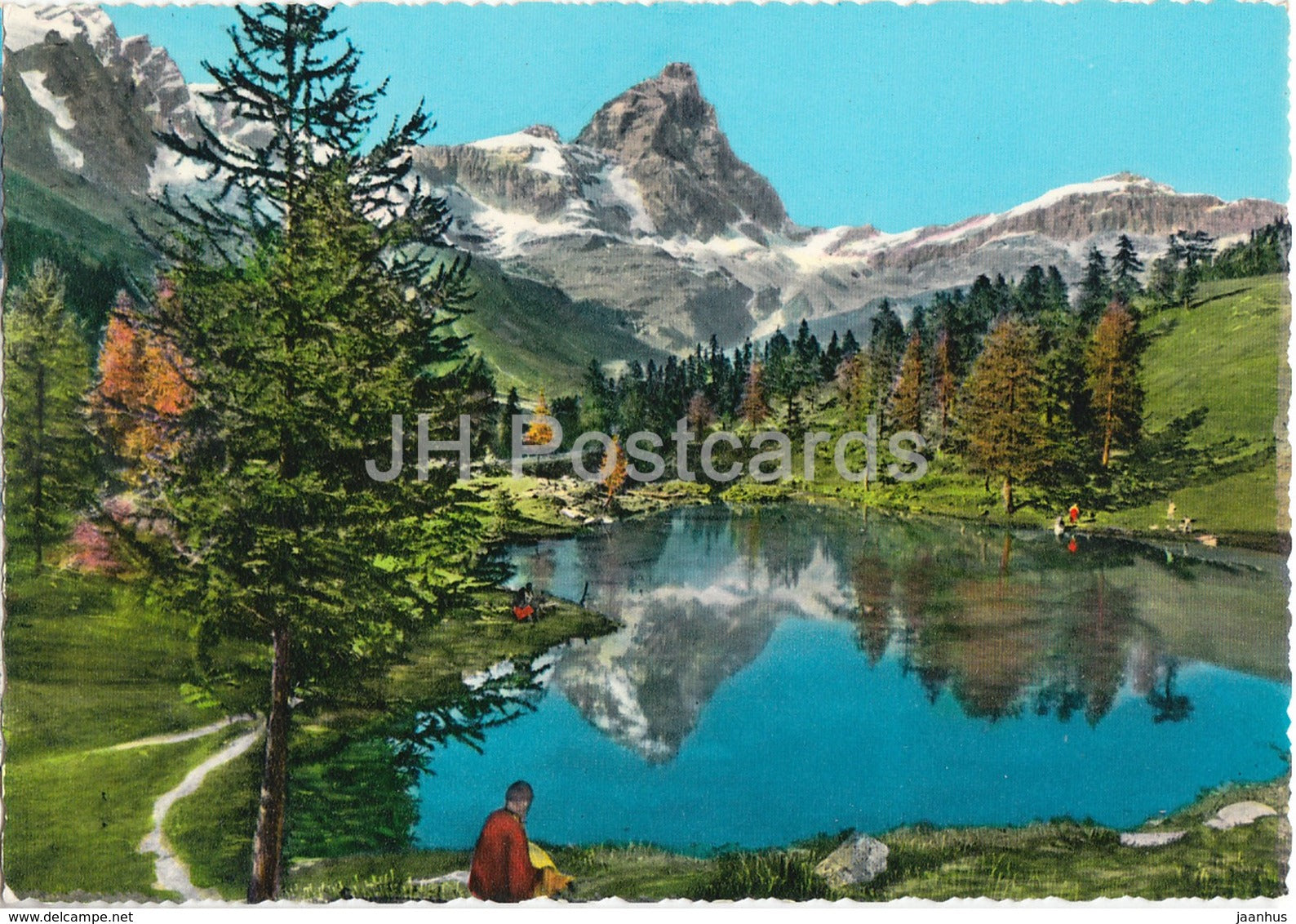 Valle d'Aosta - Il Cervino 4478 m e il lago Bleu - Italy - unused - JH Postcards