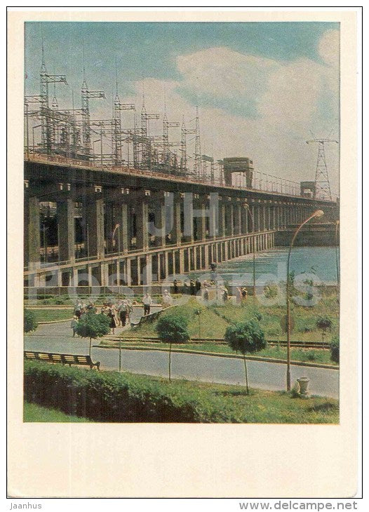 Volga HydroPower Station - Volgograd - 1967 - Russia USSR - unused - JH Postcards