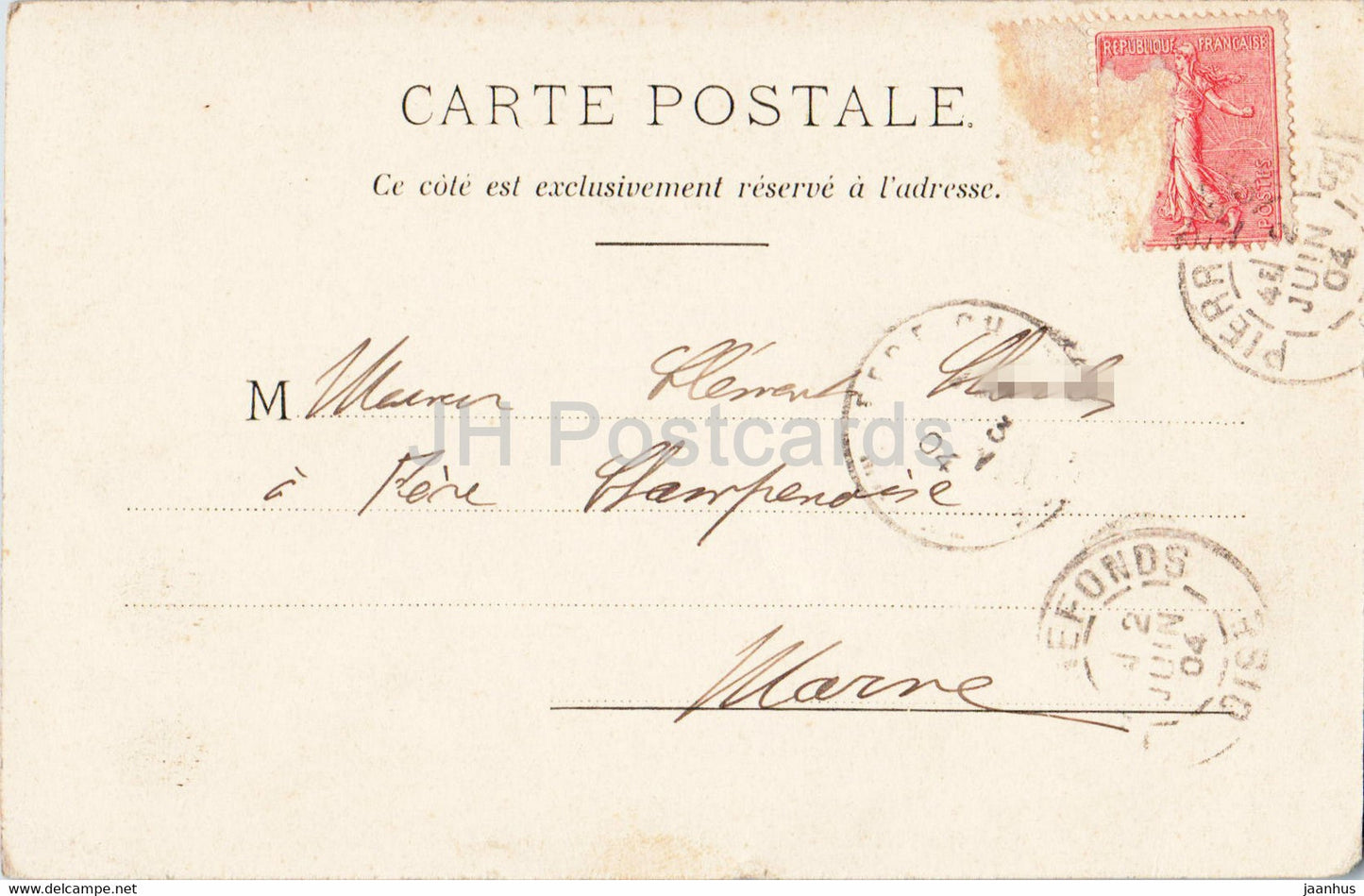 Pierrefonds - Chateau vu de la route de Compiegne - 1904 - old postcard - France - used