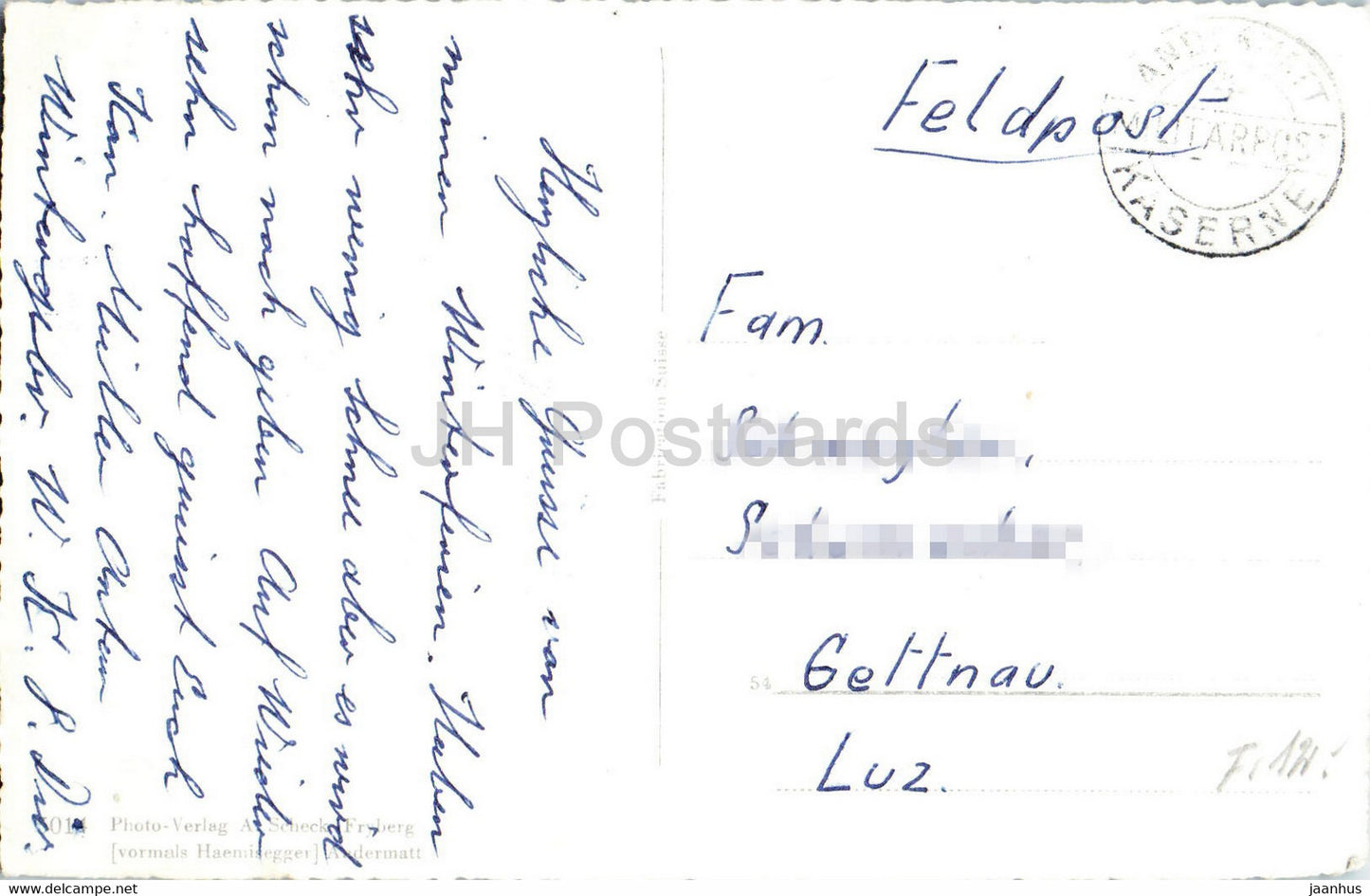 Andermatt gegen Furka - Feldpost - courrier militaire - 5014 - carte postale ancienne - Suisse - utilisé