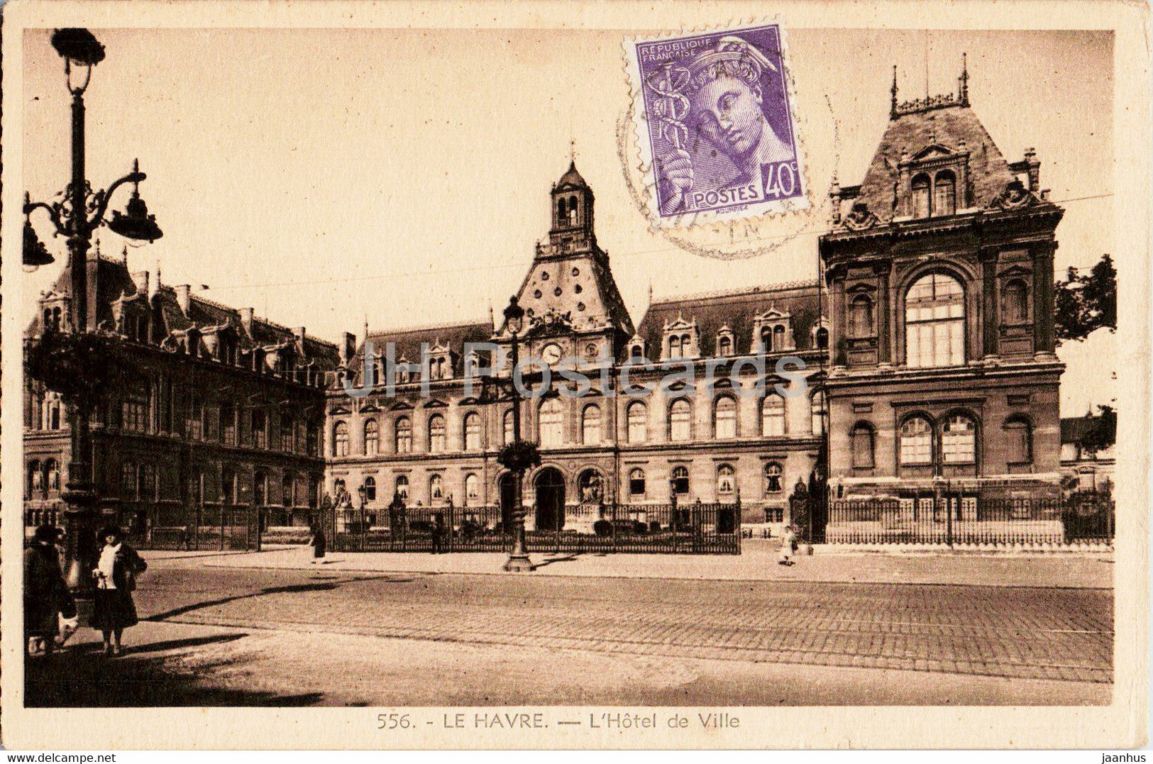 Le Havre - L'Hotel de Ville - 556 - old postcard - France - used - JH Postcards