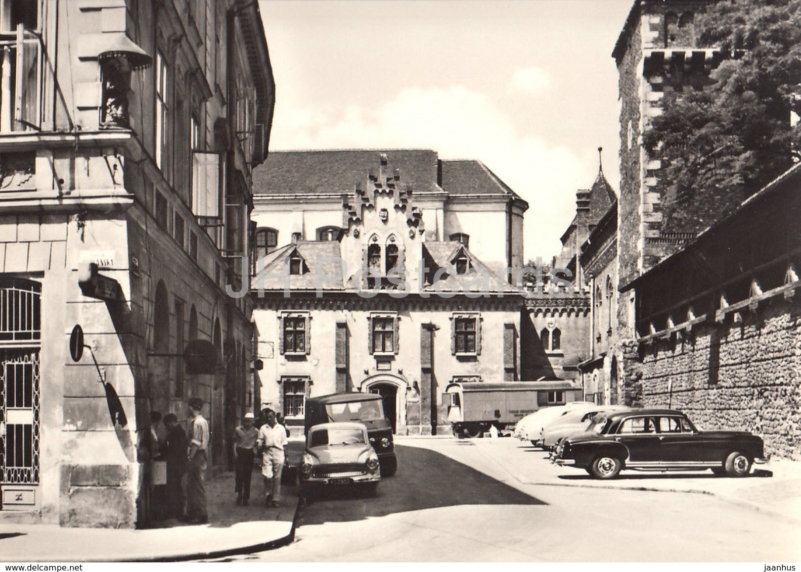 Krakow - An alley at Pijarska Street - old car - Poland - unused