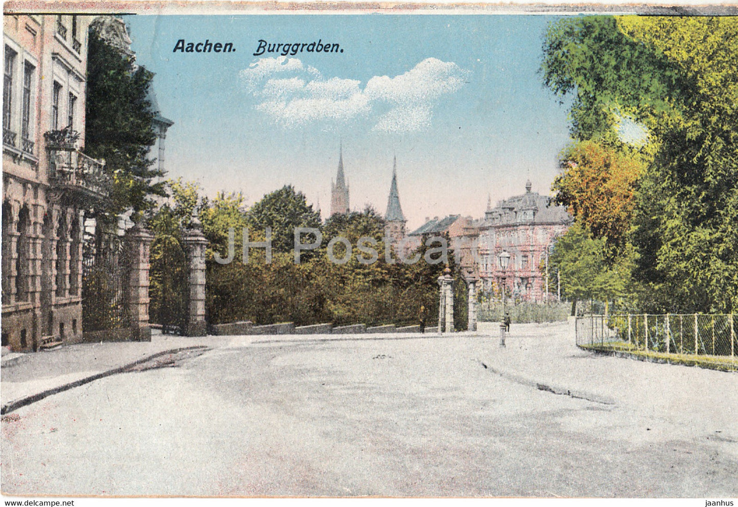 Aachen - Burggraben - Aix La Chapelle - old postcard - Germany - used - JH Postcards