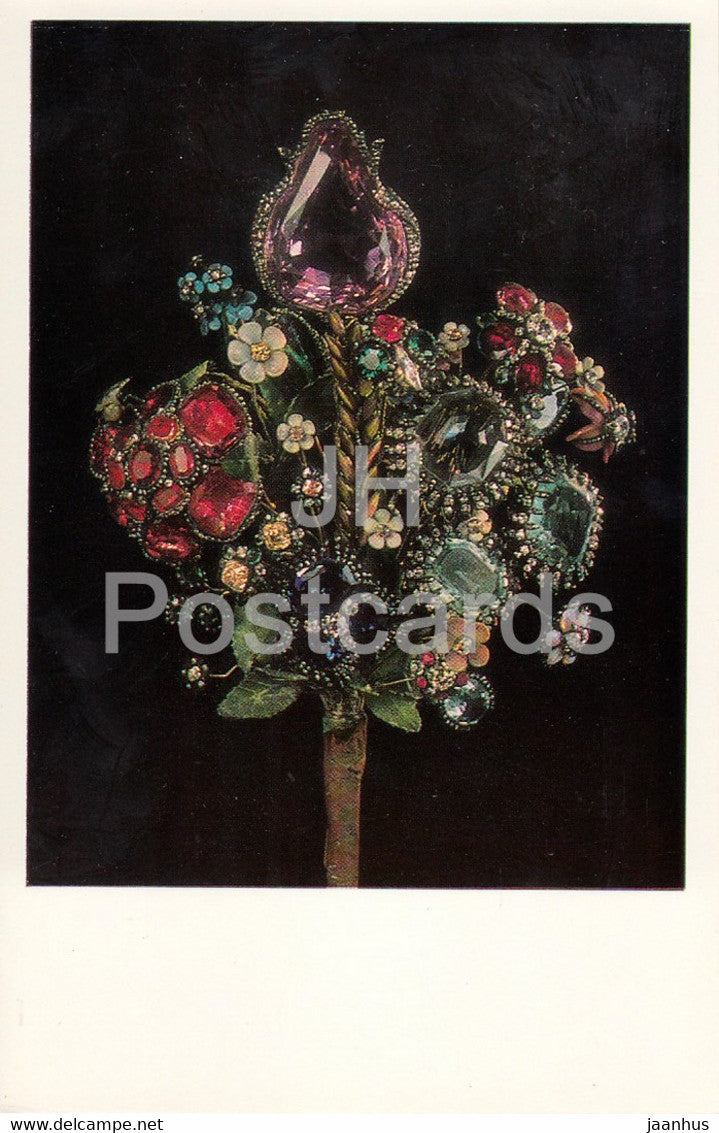 Jewels Bouquet, 1740s Russia - The Hermitage - Leningrad - Russia - USSR - 1982 - used - JH Postcards