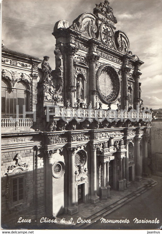 Lecce - Chiesa di S Croce - Monumento Nazionale - church - Italy - Italia - unused - JH Postcards