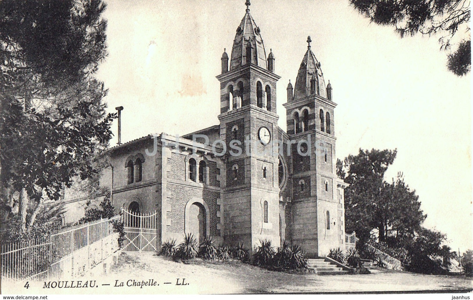 Moulleau - La Chapelle - chapel - 4 - old postcard - 1914 - France - used - JH Postcards