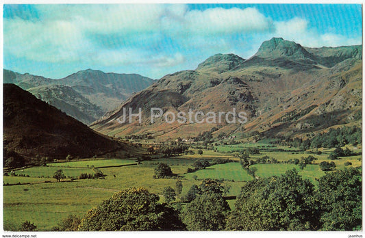 Langdale Pikes and Valley - LKD 211 - United Kingdom - England - unused - JH Postcards