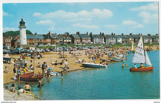 Shoreham-By-Sea - The Beach - sailing boat - SH 509 - 1985 - United Kingdom - England - used - JH Postcards