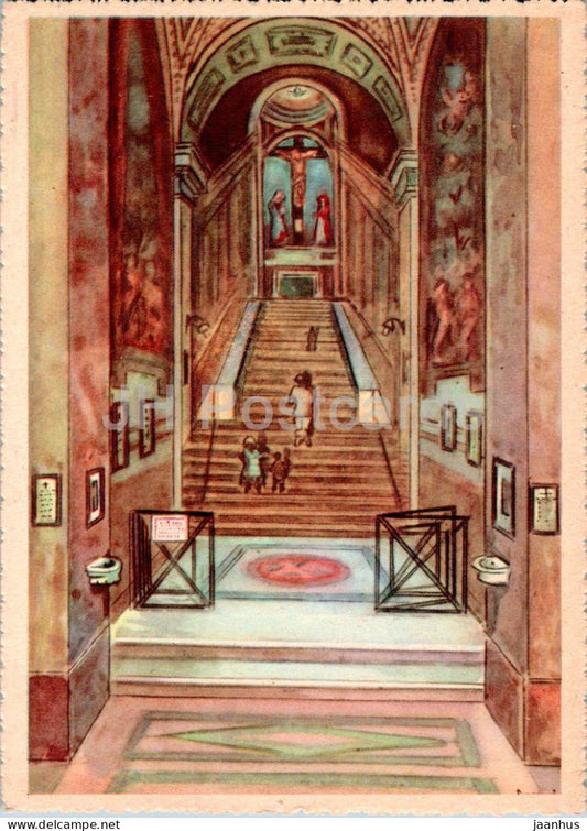 Roma - Rome - La Scala Santa - The Holy Staircase - illustration 1960 - Italy - used - JH Postcards