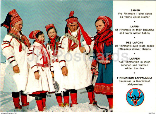Finnmark - Lapps - folk costume - 3537 - Norway - used - JH Postcards