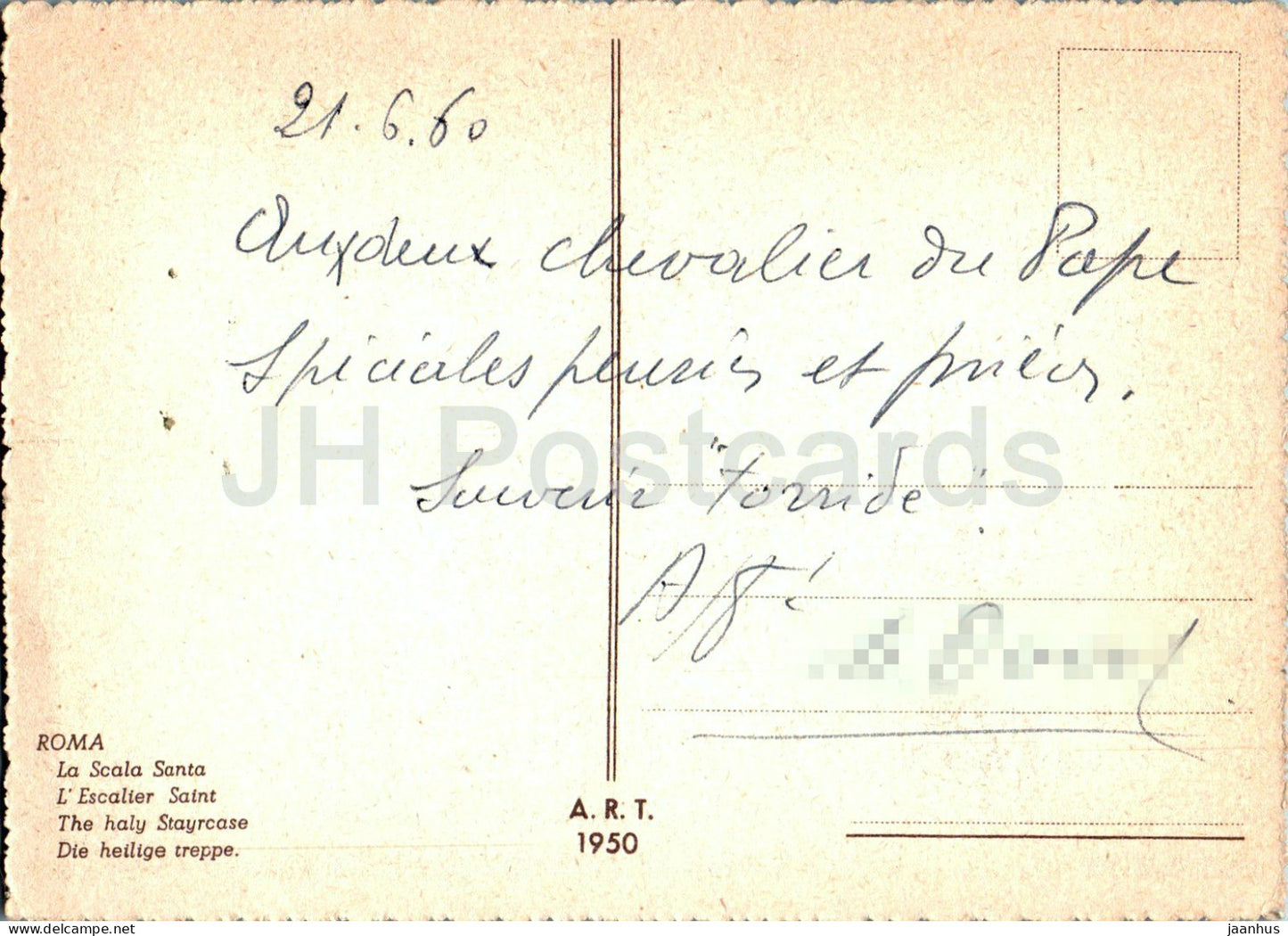 Roma - Rome - La Scala Santa - The Holy Staircase - illustration 1960 - Italy - used