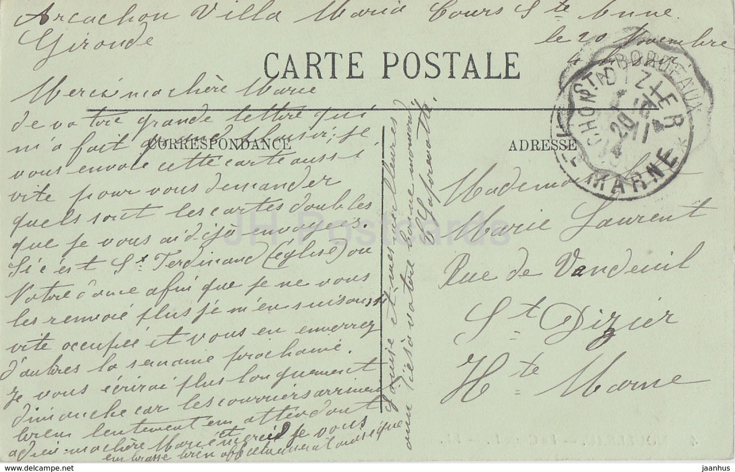 Moulleau - La Chapelle - chapel - 4 - old postcard - 1914 - France - used