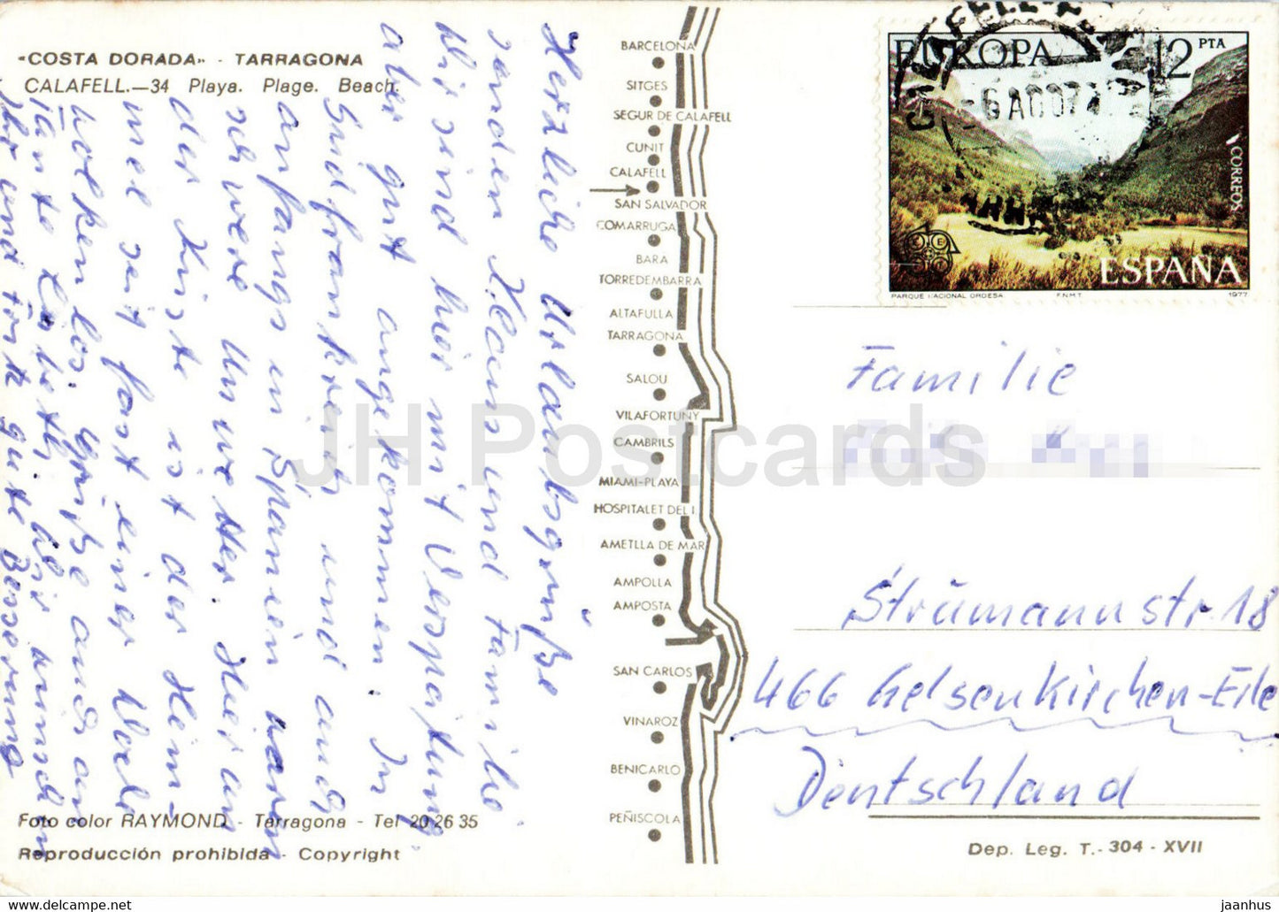 Calafell - Costa Torada - Tarragona - Playa - beach - sailing boat - 34 - Spain - used