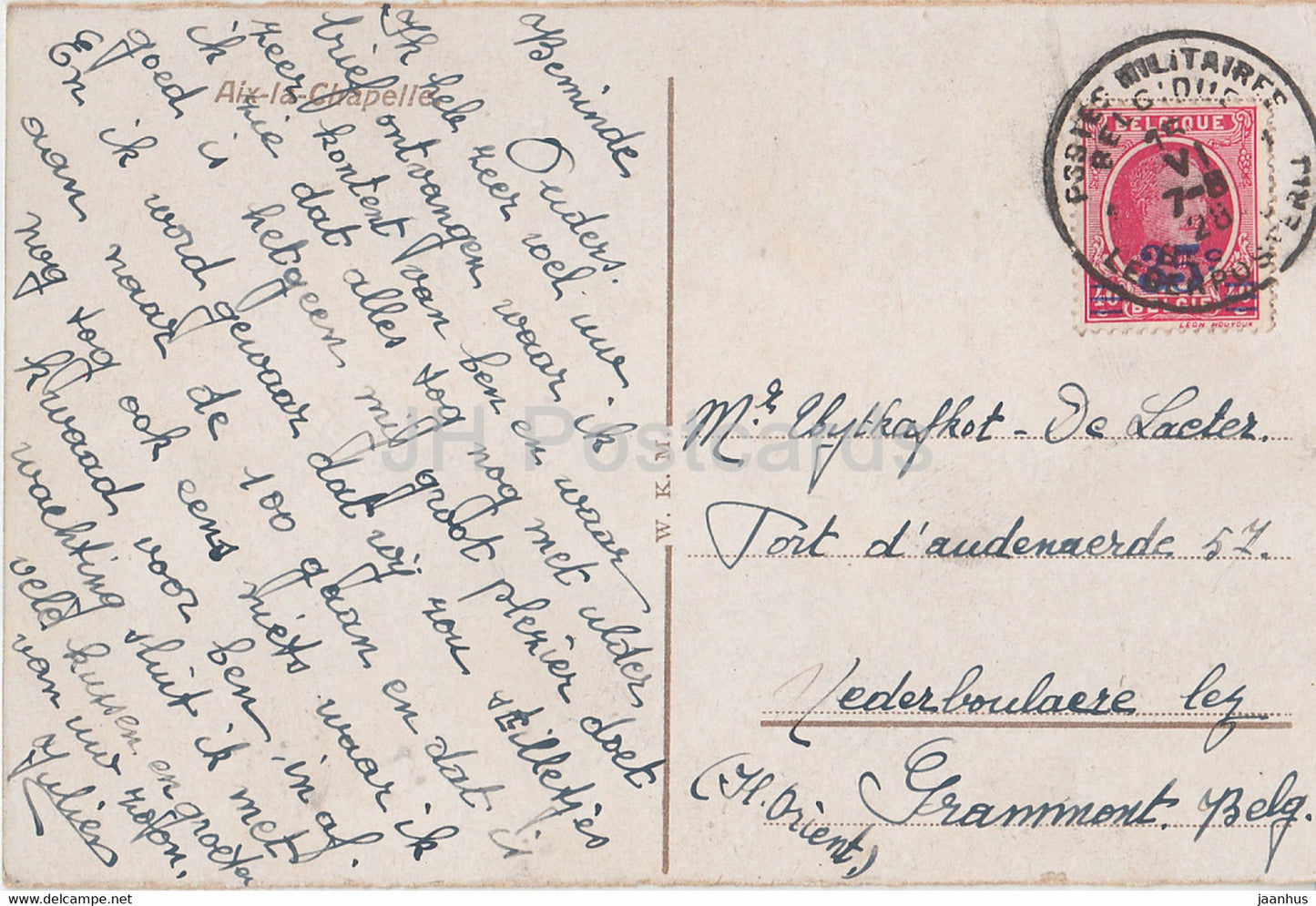 Aachen - Burggraben - Aix La Chapelle - old postcard - Germany - used