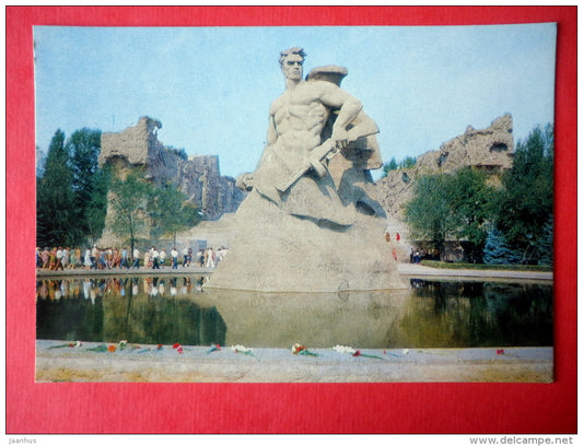 sculpture To Make the Last Stand - Mamayev Hill - Volgograd - 1983 - USSR Russia - unused - JH Postcards