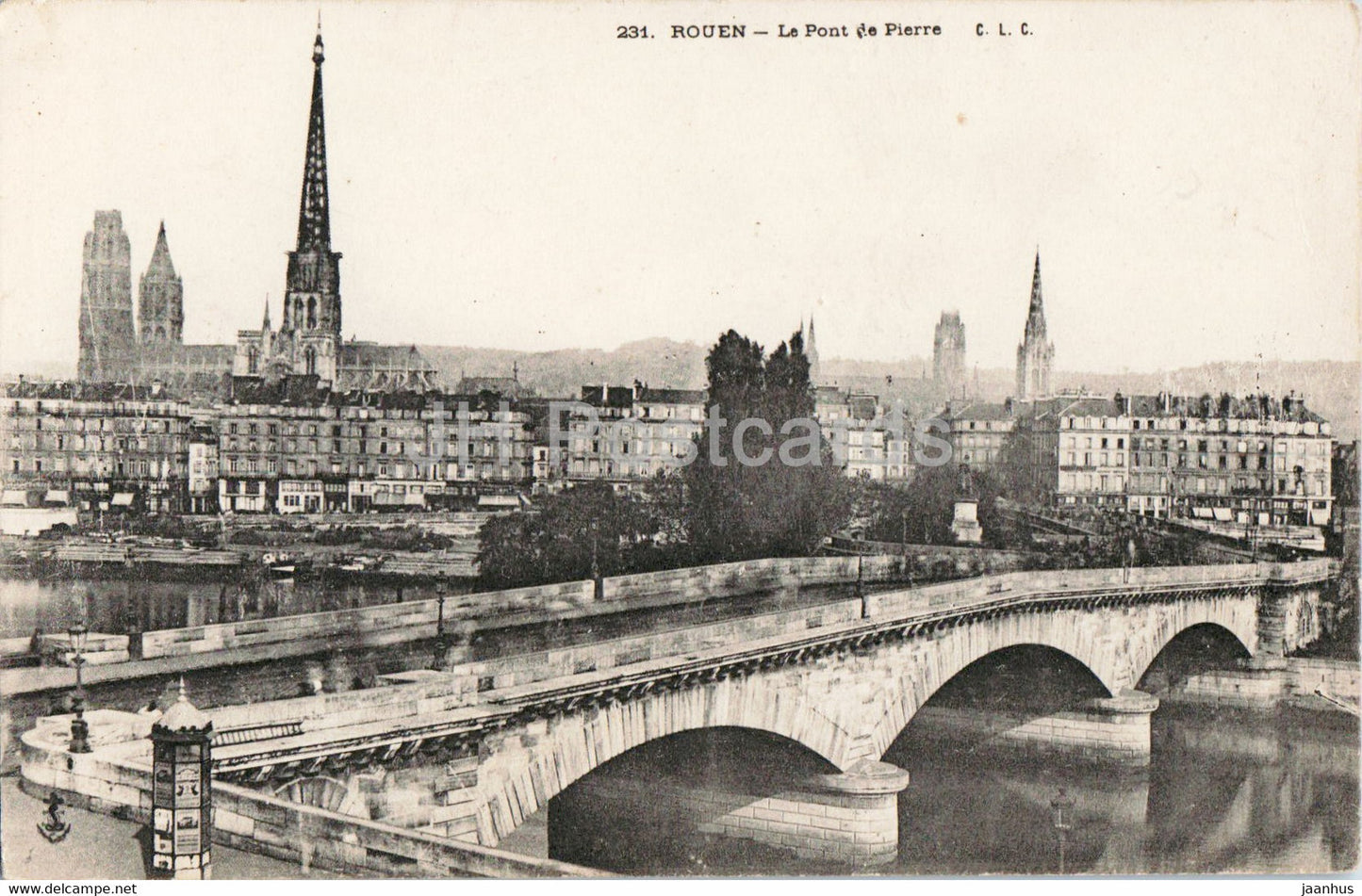 Rouen - Le Pont de Pierre - bridge - 231 - old postcard - France - unused - JH Postcards
