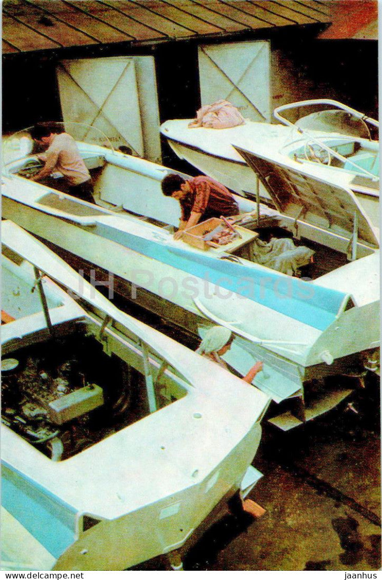 Batumi - Ship building Yard produces modern motor boats - boat - 1969 - Georgia USSR - unused