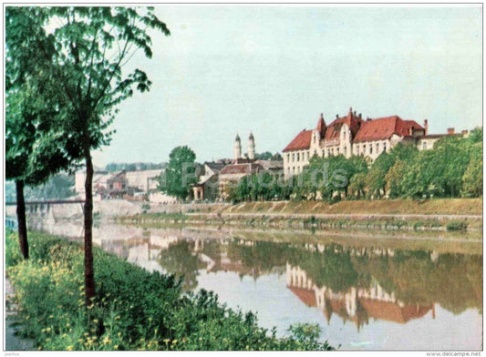 view of the town from the Uzh river - Uzhhorod - Uzhgorod - 1971 - Ukraine USSR - unused - JH Postcards
