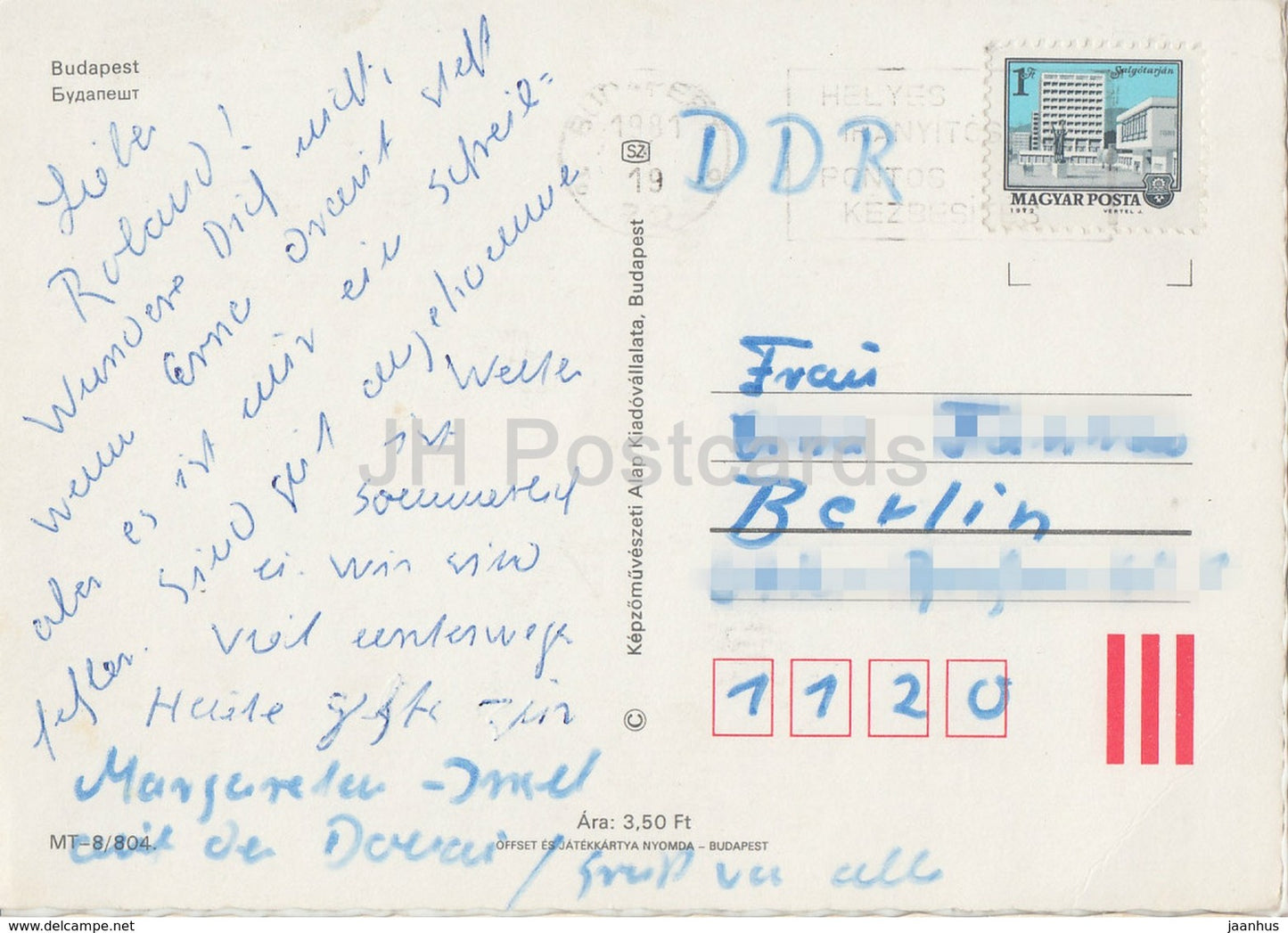 Budapest - monument - pont - architecture - multiview - 1981 - Hongrie - utilisé