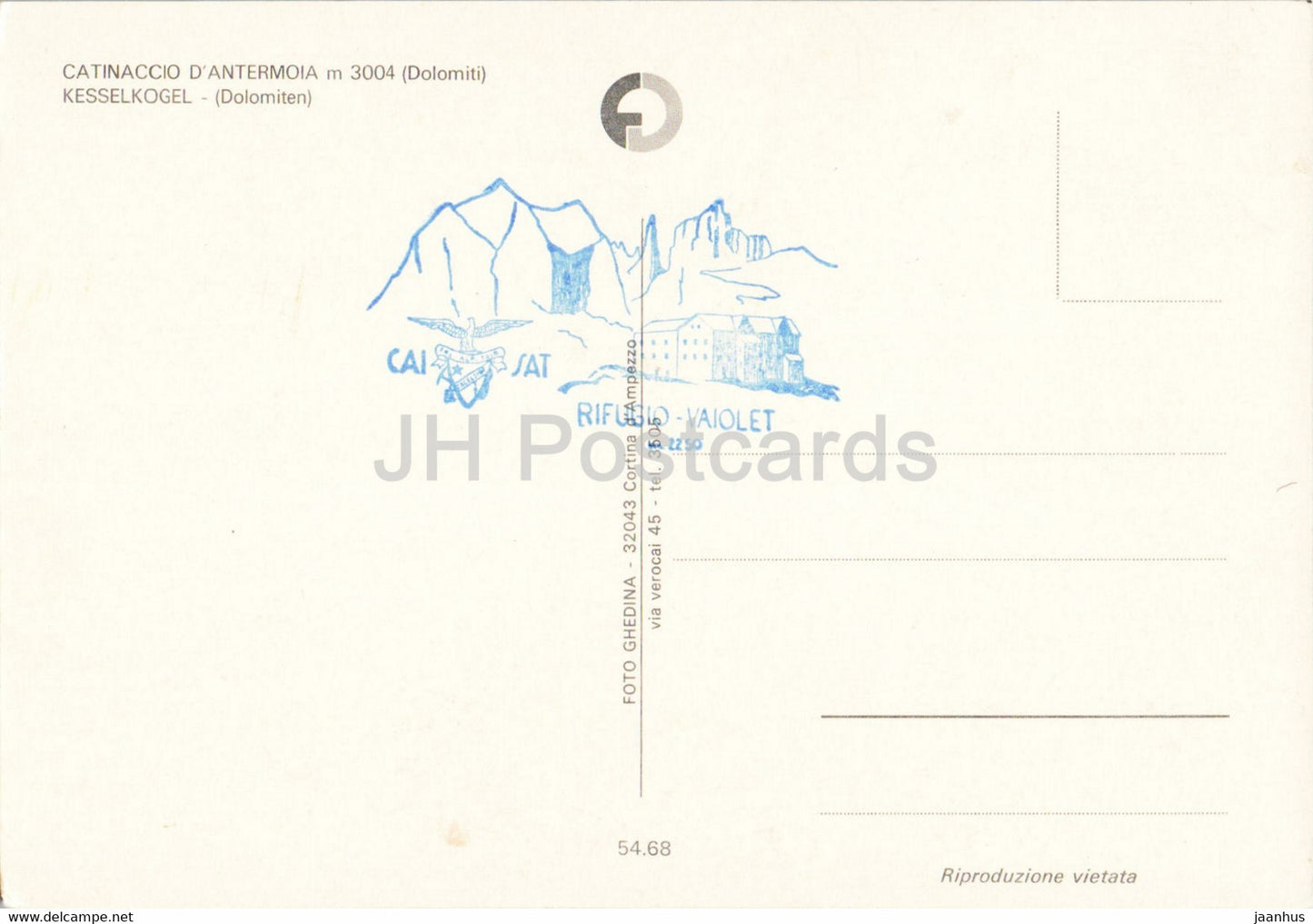Catinaccio D' Antermoia 3004 m - Kesselkogel - Via Ferrata - Italy - unused