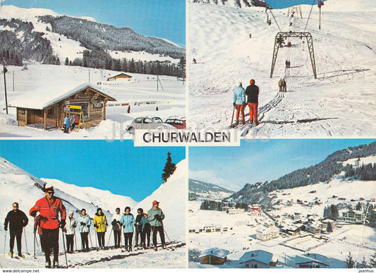 Churwalden - Sommer und Winter Sportplatz - skilift - multiview - 1171 - 1976 - Switzerland - used - JH Postcards