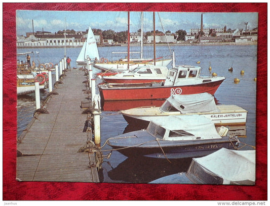 Pärnu boat harbor - Pärnu - 1988 - Estonia - USSR - unused - JH Postcards