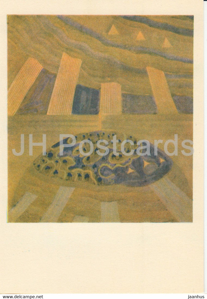 painting by M. Ciurlionis - Sonata of the Sun . Andante - Lithuanian art - 1978 - Lithuania USSR - unused - JH Postcards