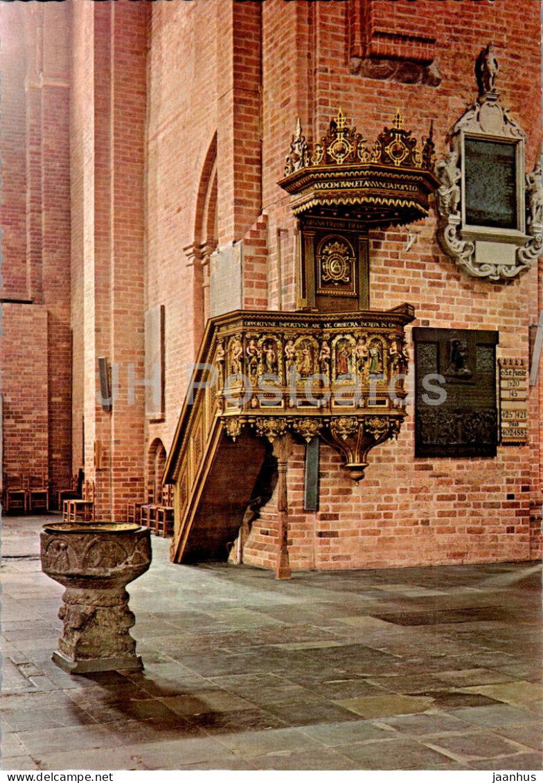 Ringsted - Dobefonten og praedikestolen - Sct Bendts Kirke - Font and Pulpit - church - 149 - Denmark - unused - JH Postcards